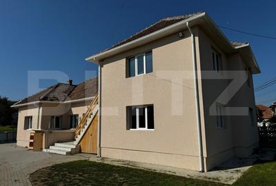 Casa cu 5 camere, 187 mp utili si sp. comercial 24mp, teren 4079mp, zona Teius