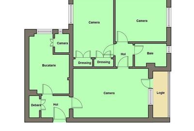 Apartament cu 3 camere semidecomandat în Aurel Vlaicu