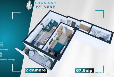 Apartament cu 2 camere semidecomandat în Nicolina - 1