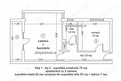 Apartament cu 2 camere decomandat în Ultracentral - 3