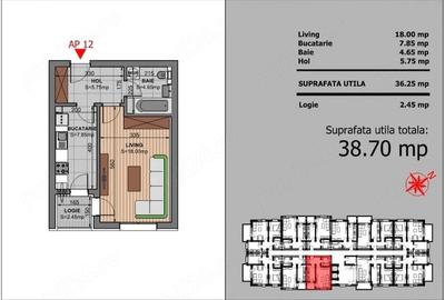 Garsonieră decomandată, mobilată în Metalurgiei