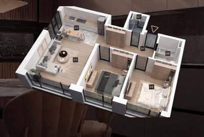 Apartament cu 3 camere decomandat în Chiajna - 2