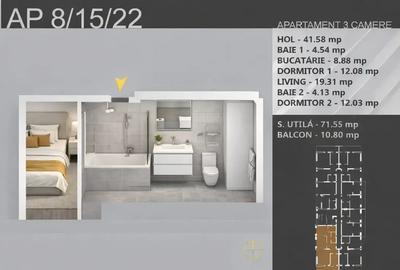 Apartament cu 3 camere decomandat în Theodor Pallady - 4