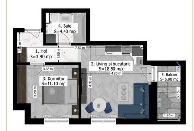 2 camere tip studio zona sos Magurele sector 5 finalizare 2026 2 camere tip studio zona sos Magurele sector 5 finalizare 2026 - 2