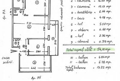 Apartament 3 camere de vanzare in Tiglina 2 - zona Cosbuc - 1
