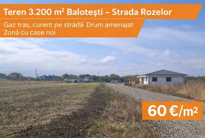 Teren de 3271 mp, în Balotești