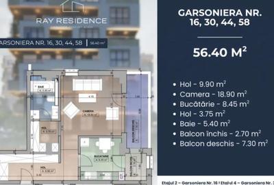 Garsonieră decomandată în Central