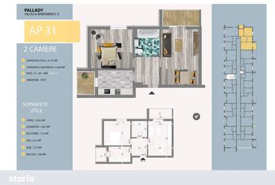 Apartament cu 2 camere decomandat în Sud - 4