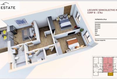 Duplex cu patru camere, teren 259mp, Bartolomeu Nord - 3