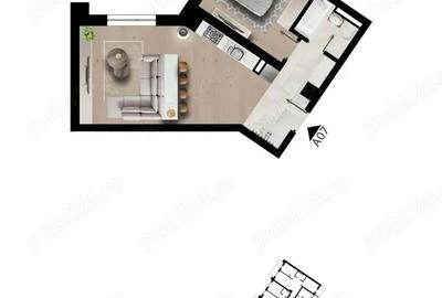 Apartament cu 2 camere semidecomandat în Păcii - 2