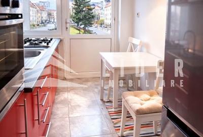 Apartament cu 2 camere semidecomandat, mobilat în Central