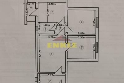Apartament cu 3 camere semidecomandat în Central - 1