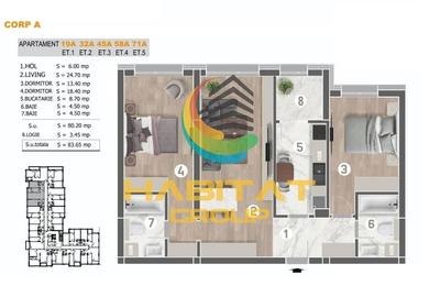 Apartament 3 Camere Decomandat Sector 4 Grand Arena 83.65MP - 2