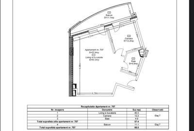 Apartament cu 2 camere, 54,7 mp, Ansamblu Rezidential, Zorilor