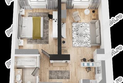 Apartament cu 2 camere semidecomandat în Vitan