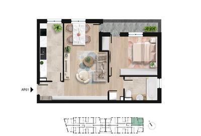 Apartament cu 2 camere decomandat în Giulești - 3