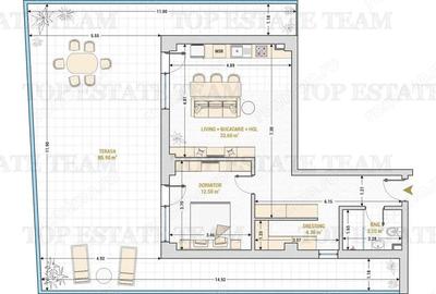 Apartament Ultramodern, 2 Camere de vanzare, Complex Rezidential Central Constructie Noua, Bloc - 3