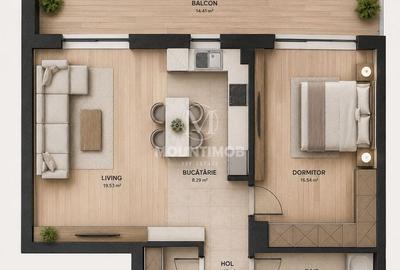 Apartament cu 2 camere, mobilat în Tractorul - 4
