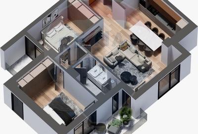 Apartament cu 2 camere decomandat în Cug - 14