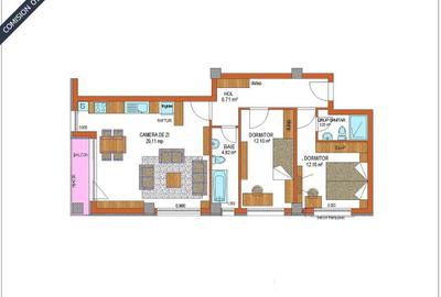 Apartament cu 3 camere decomandat în Palazu Mare - 1