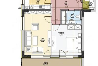 Apartament cu 2 camere decomandat în Tractorul - 10