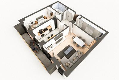 BRAUS CONFORT - Apartament Tip F – 2 Camere Decomandat