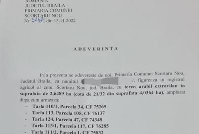 Teren de 20000 mp, în Scorțaru Nou - 1