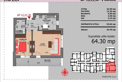 Apartament 2 Camere Decomandat Sector 4 Grand Arena 64.3Mp - 3