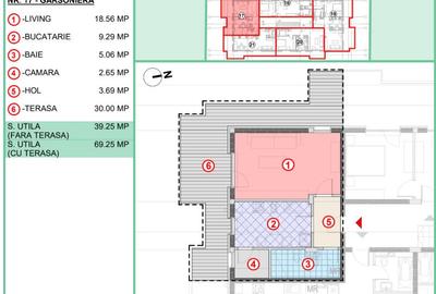 Garsonier? cu terasa, 69 mp - STRADA LEORDENI - - 5