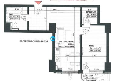 Apartament cu 2 camere în Albești - 5