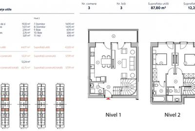 Duplex 3 Camere cu Etaj / 3 Bai / Hils Nord-Pipera / Comision 0% - 6