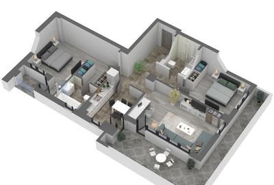 Apartament cu 2 camere decomandat în Central - 7