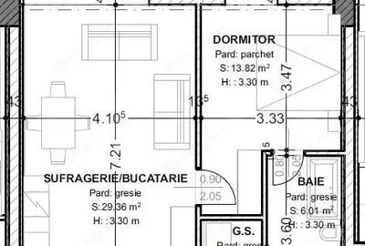 Apartament cu 2 camere semidecomandat în Central - 1