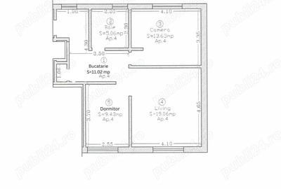 Apartament cu 3 camere decomandat în Giarmata - 6