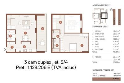 Apartament cu 3 camere decomandat în Floreasca - 14