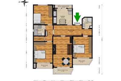 Apartament 4 camere, 103 m², etaj 2/4-Băneasa-București-Ploiești, viitor metrou - 16