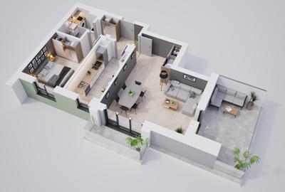 Apartament 2 camere, cartier privat si modern cu incalzire in pardoseala - 4