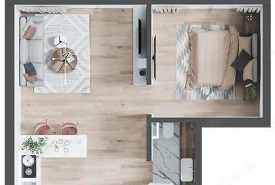 Apartament cu 2 camere decomandat în Nufărul - 1