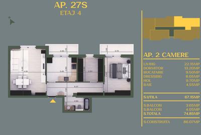Apartament 3 camere Berceni - rate dezvoltator - 3