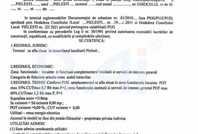 PRET REDUS! Teren UNICAT-Cartier de lux NUMAI 100EUR/mp | Zona Calea Bucuresti! PRET REDUS! Teren UNICAT-Cartier de lux NUMAI 100EUR/mp | Zona Calea Bucuresti! - 5