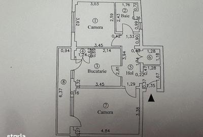 Apartament cu 2 camere decomandat în Central