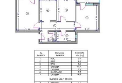 ► Tomis III Intersectie 3 Camere Decomandate 72m² Mobilat Utilat Izolat Centrala - 8