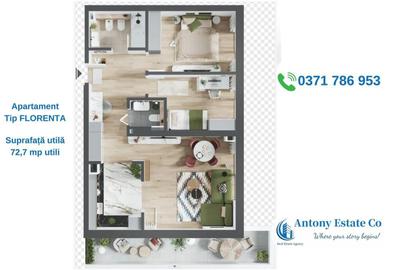 Apartament cu 2 camere în Iosia - 1