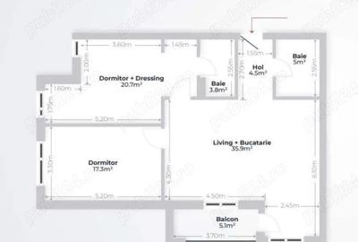 Apartament cu 3 camere decomandat în Central - 4