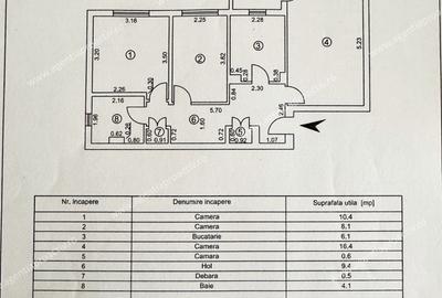 Apartament cu 3 camere decomandat în Micro 17 - 2