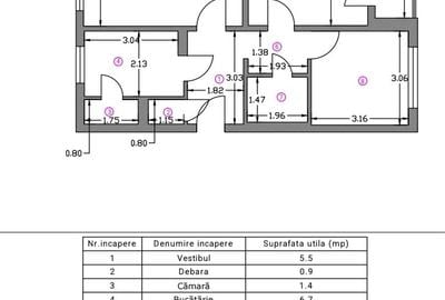 Apartament cu 3 camere decomandat, mobilat în Brâncoveanu - 13