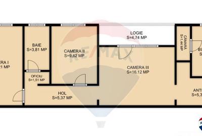 Apartament de vanzare, 3 camere, 62 mp, zona Gheorgheni - 7