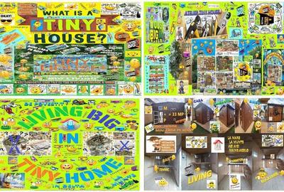 Tiny House Birou Afacere Rulota Mini Casa Mobila Pe Roti Locuit Vacanta Hambar Lemn Din Vis Natura - 9