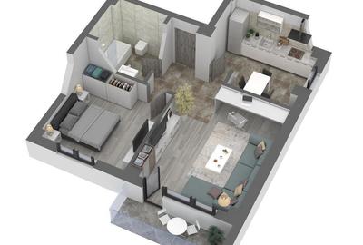 Apartament cu 2 camere decomandat în Central - 1