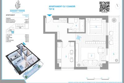 Adamant Towers | 2 camere tip 1E | decomandat 57mp | Nicolina - Iasi - 9